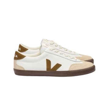 Volley Leather White Tent Bark | VEJA