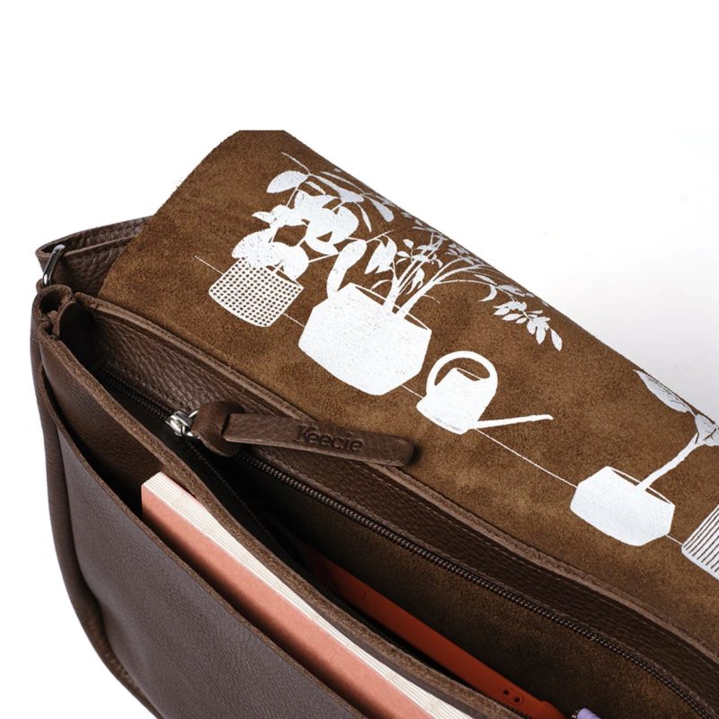 Schoudertas Plant Sitter Dark Brown | Keecie