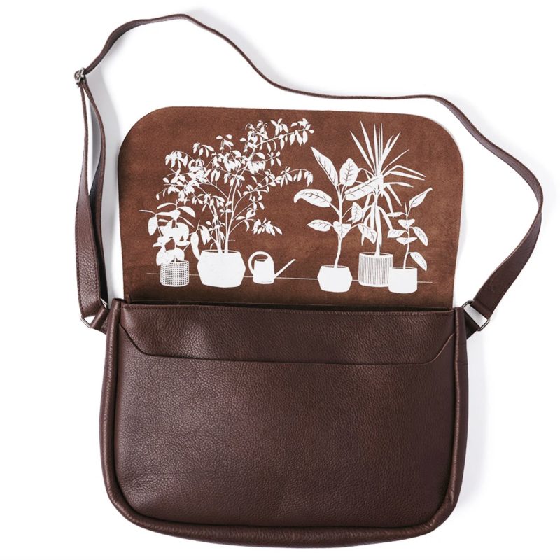 Schoudertas Plant Sitter Dark Brown | Keecie