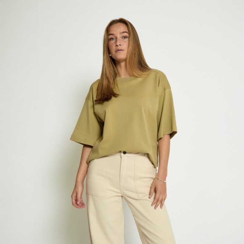 Fiola GOTS T-shirt Gray Green | Peppercorn