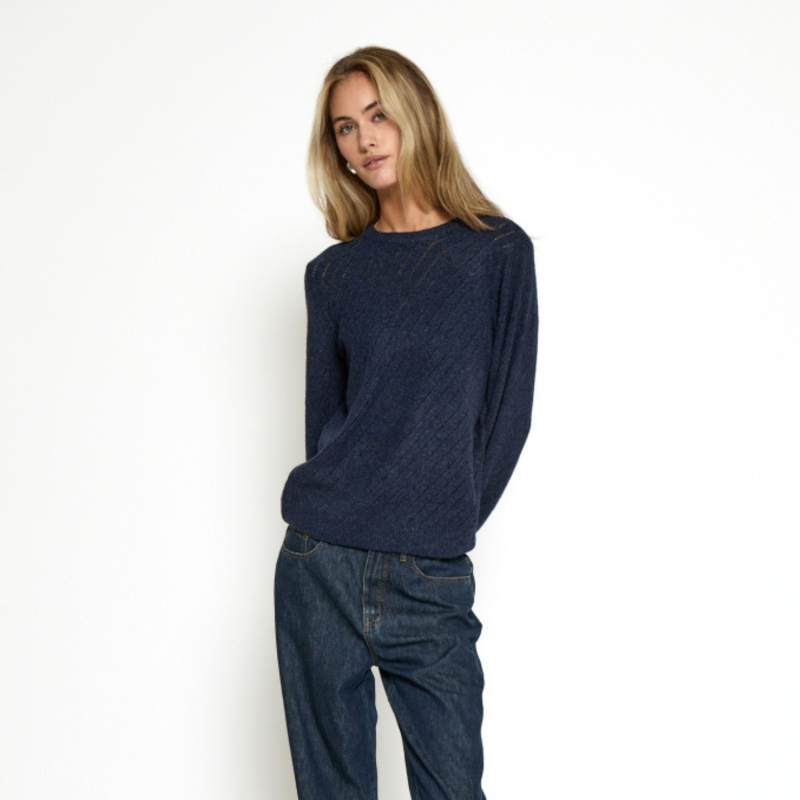 Jill Knit Pullover Black Iris | Peppercorn