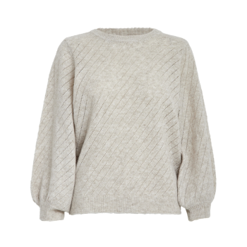 Jill Knit Pullover Fog Sand | Peppercorn