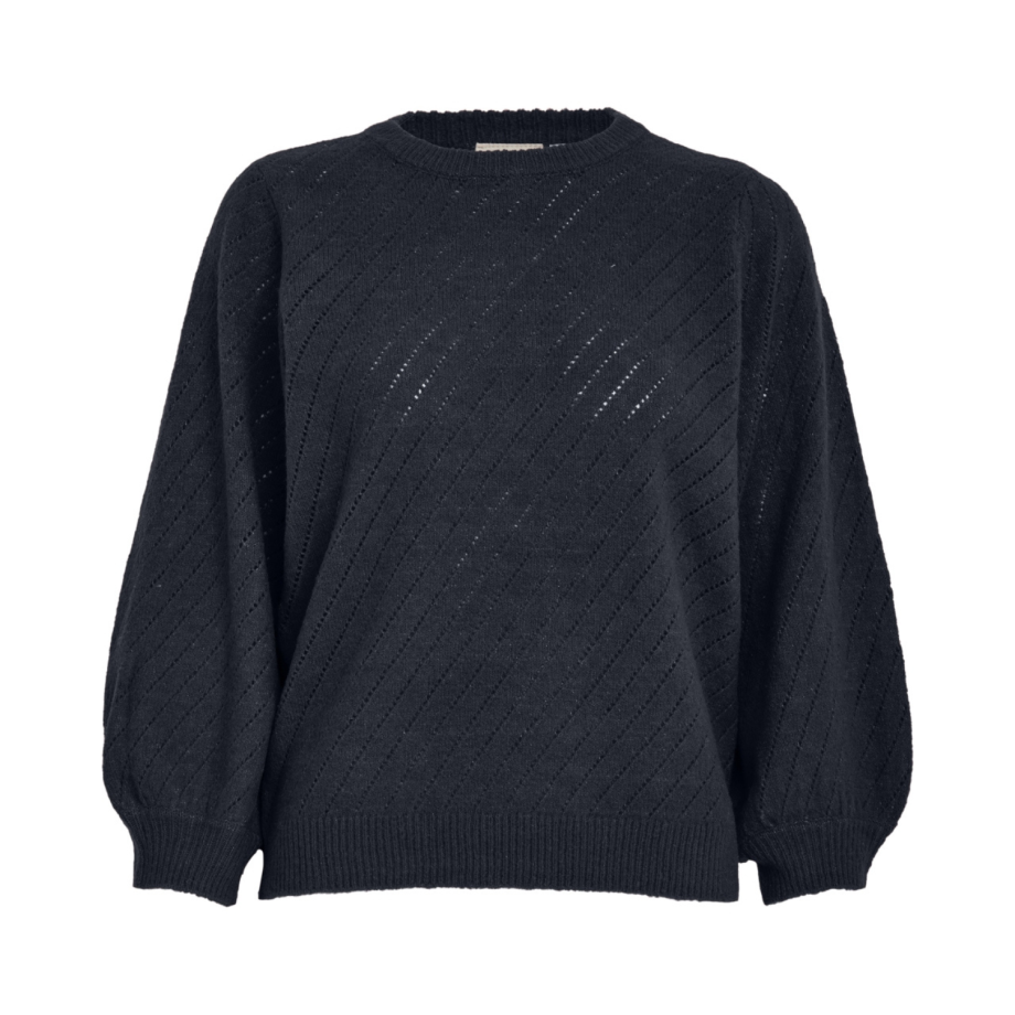 Jill Knit Pullover Black Iris | Peppercorn