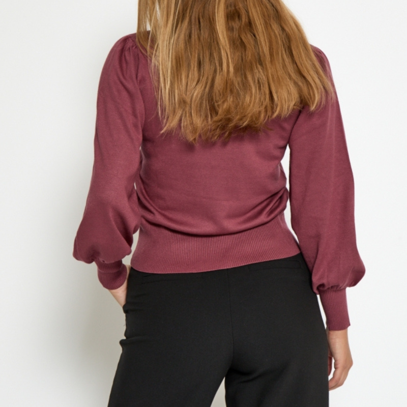 Liva Long Sleeve Pullover Roan Rouge | Minus