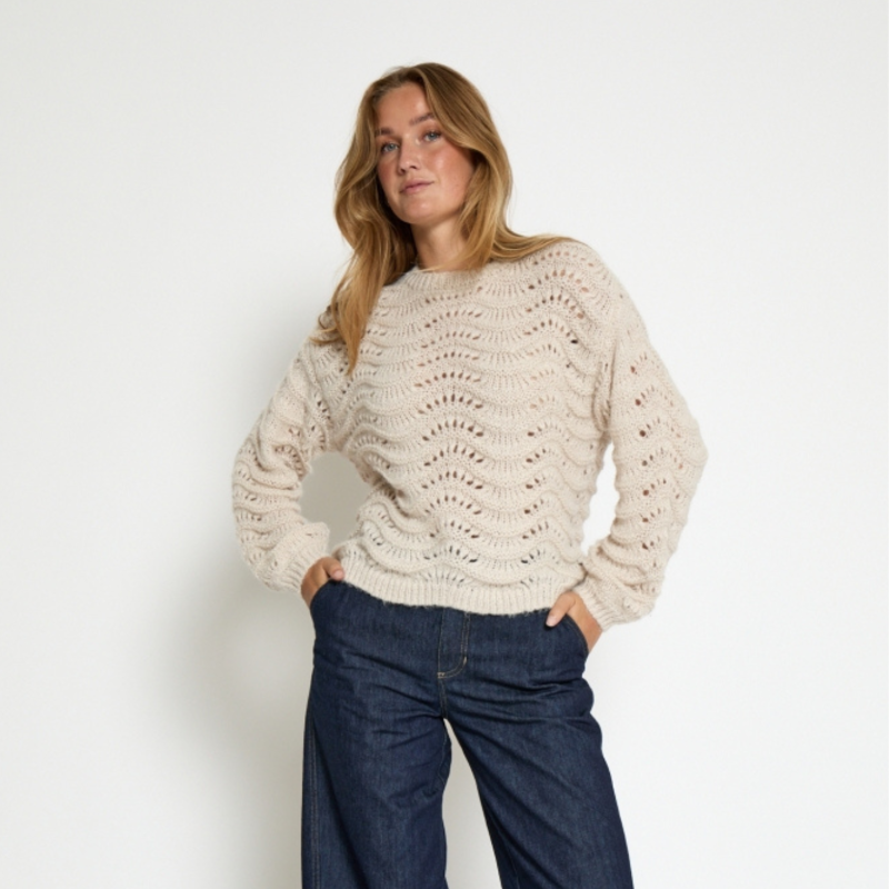 Jody GRS Knit Pullover Fog Sand | Peppercorn
