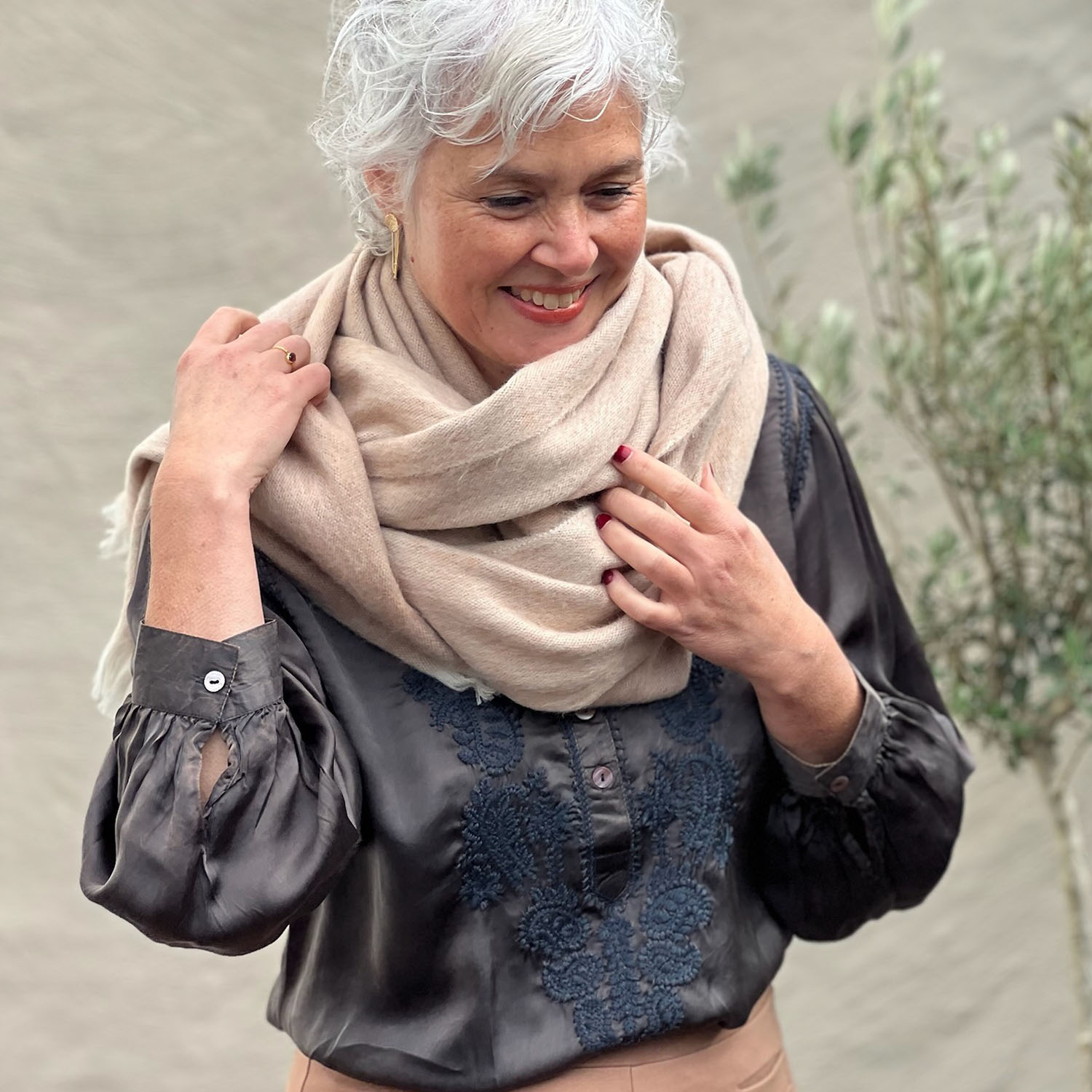 Satin Star Blouse Mystic Green | Maison Hotel
