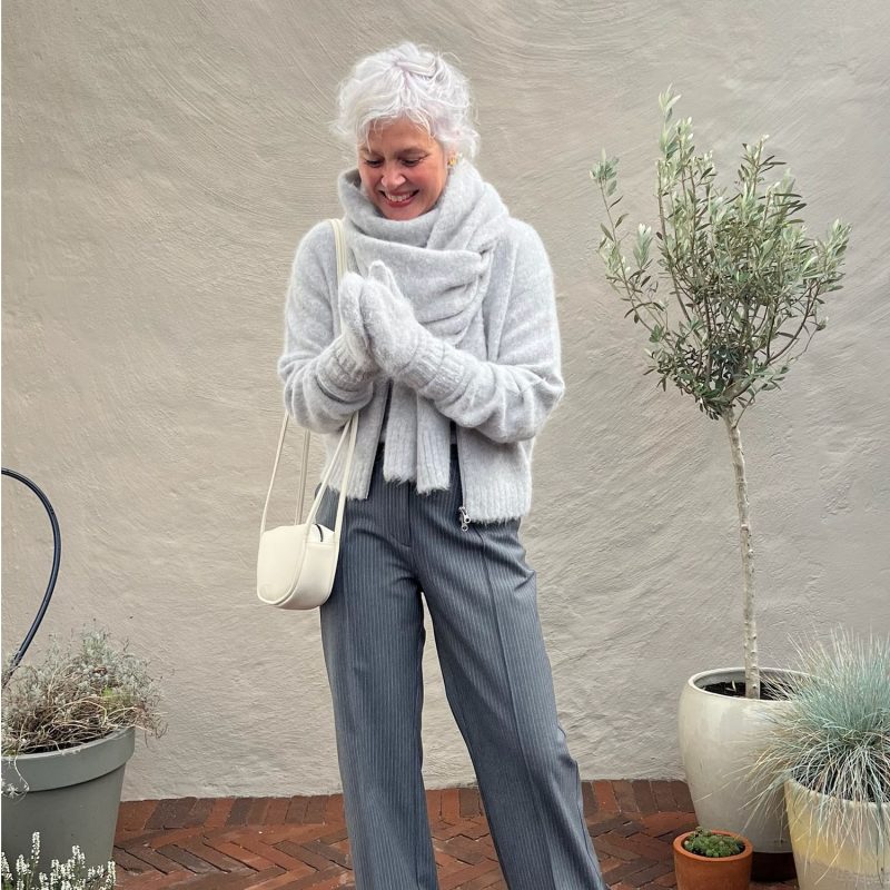 Sajeanne Cardigan Light Grey Melange | Samsoe Samsoe