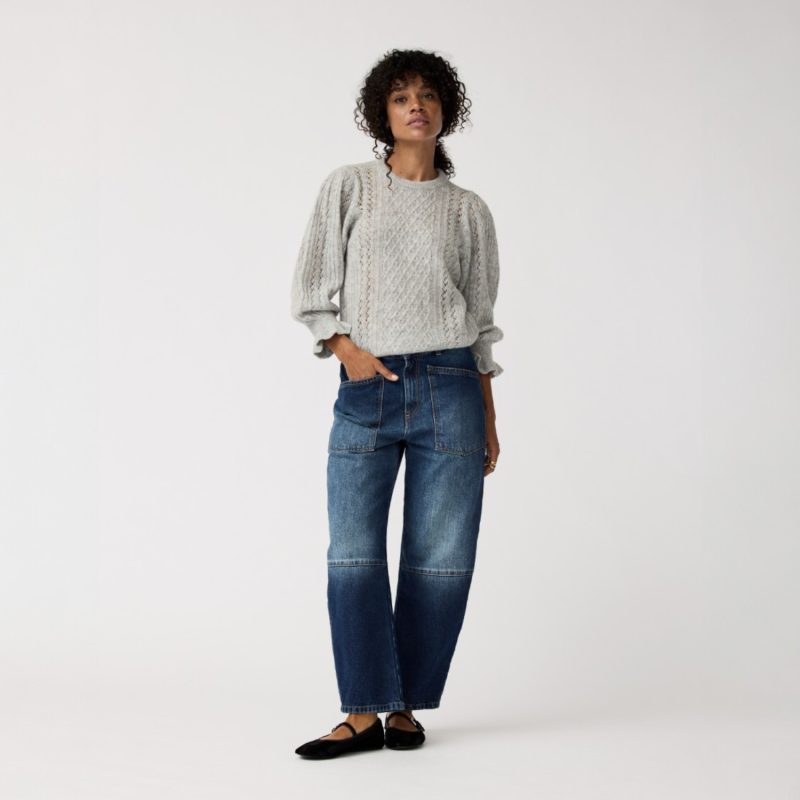 Anna Knit Trui Light Grey Melange | Alchemist