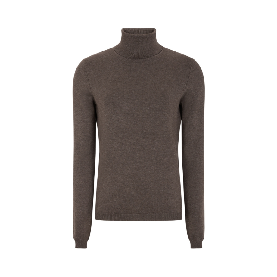 Marla Rollneck Knit Coffee Quartz Melange | Soft Rebels