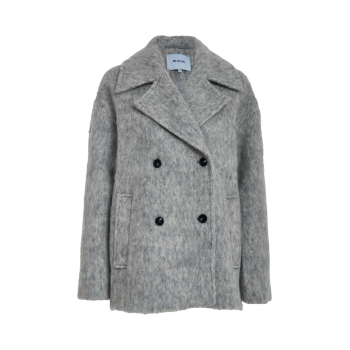 Clover Short Coat Light Grey Melange | Minus