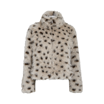 Randia Faux Fur Jacket Incense Beige | Peppercorn