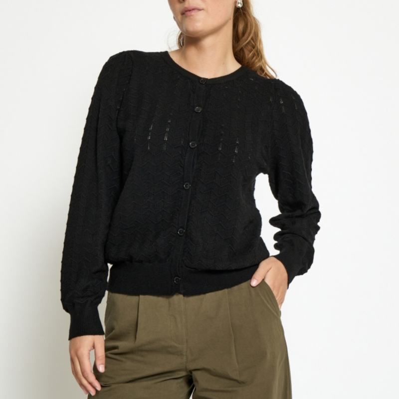 Rosy Cardigan Black | Peppercorn