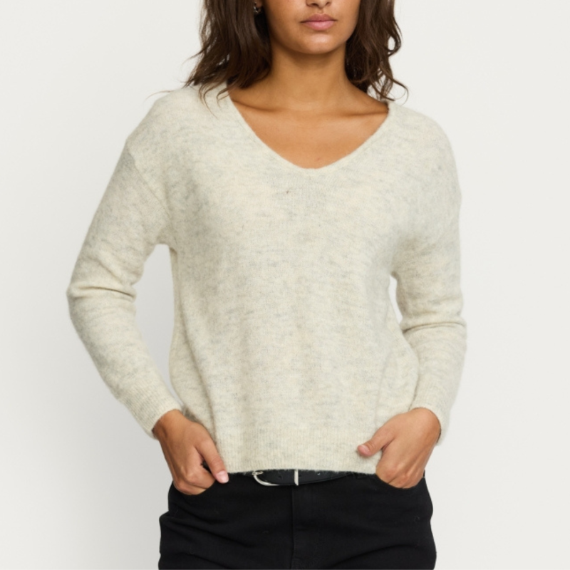 Allison V Knit RWS Pumice Stone Mélange | Soft Rebels