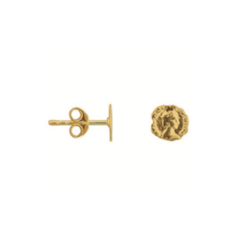 Ten Cent Mini Stud Earring Gold | Betty Bogaers