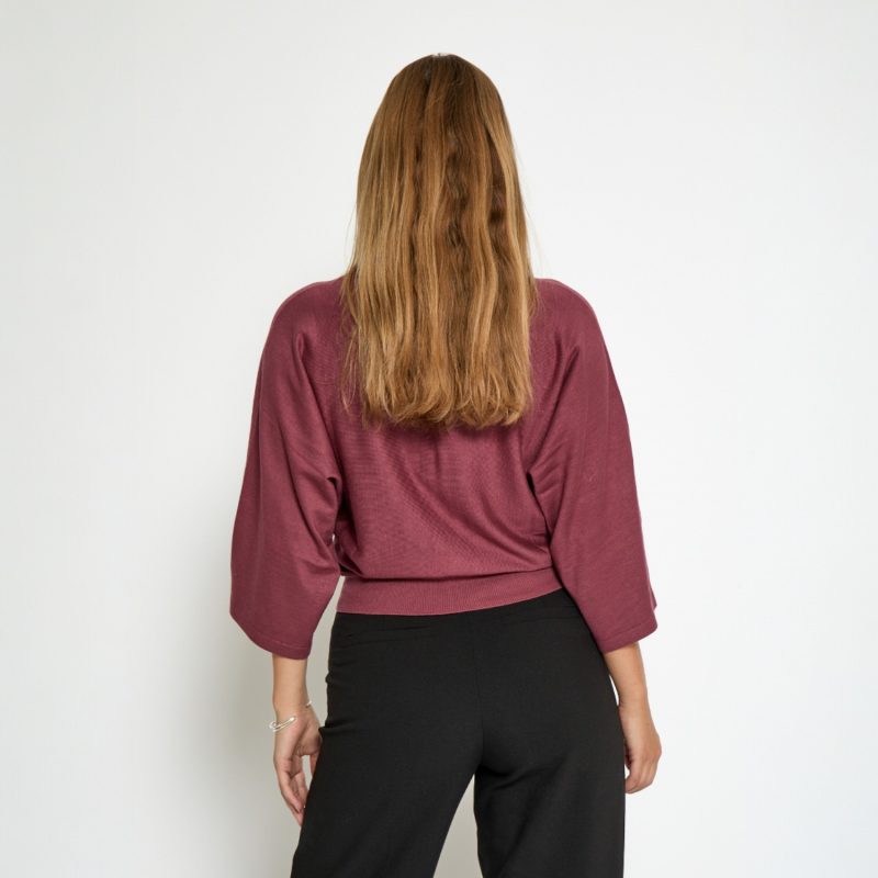Tess Knit T-Shirt Roan Rouge | Minus