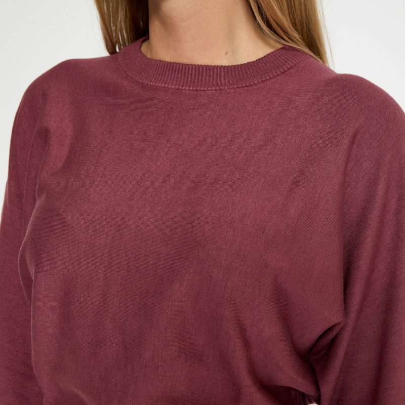 Tess Knit T-Shirt Roan Rouge | Minus