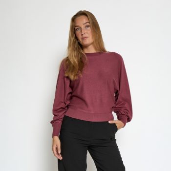 Dana Bat Sleeve Knit Pullover Roan Rouge | Minus