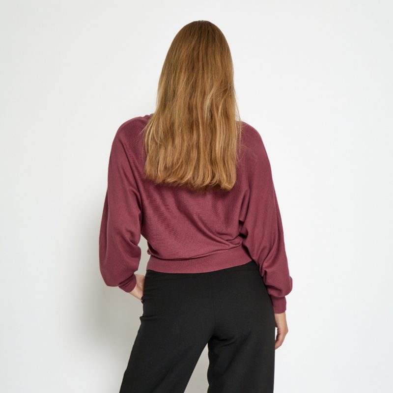 Dana Bat Sleeve Knit Pullover Roan Rouge | Minus