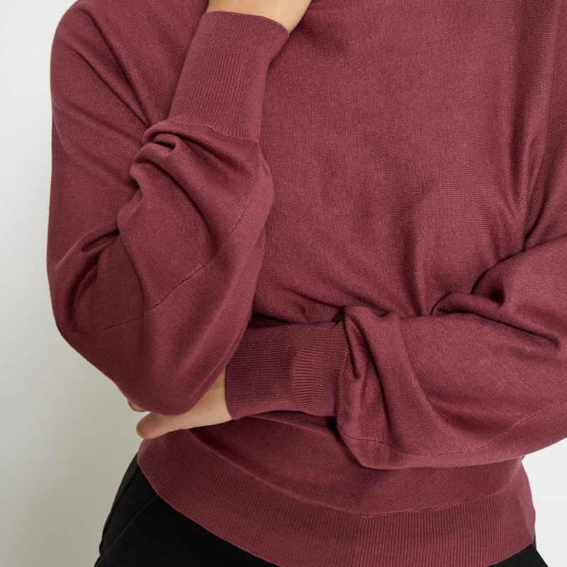 Dana Bat Sleeve Knit Pullover Roan Rouge | Minus