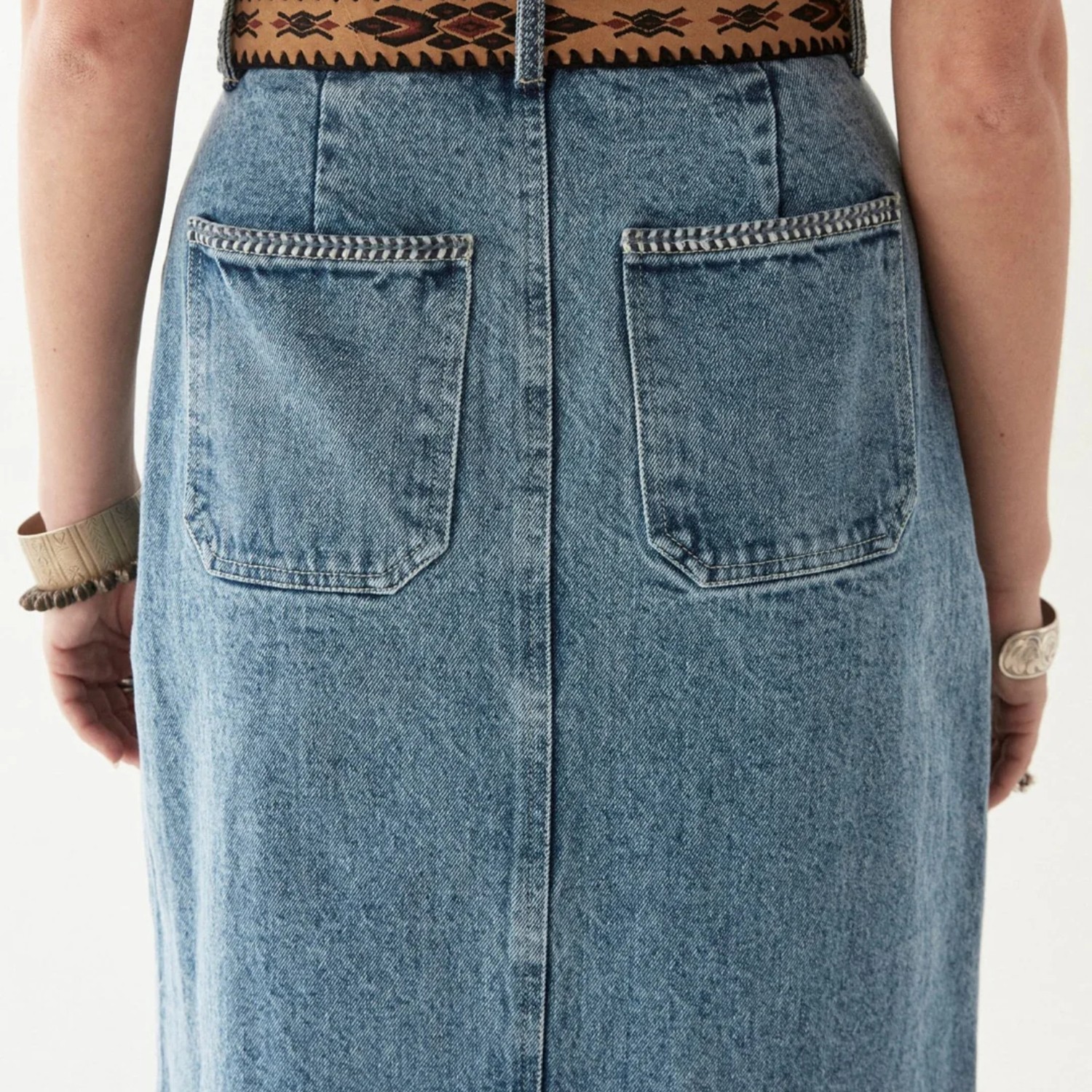 Parton Skirt Western Blue | Maison Hotel