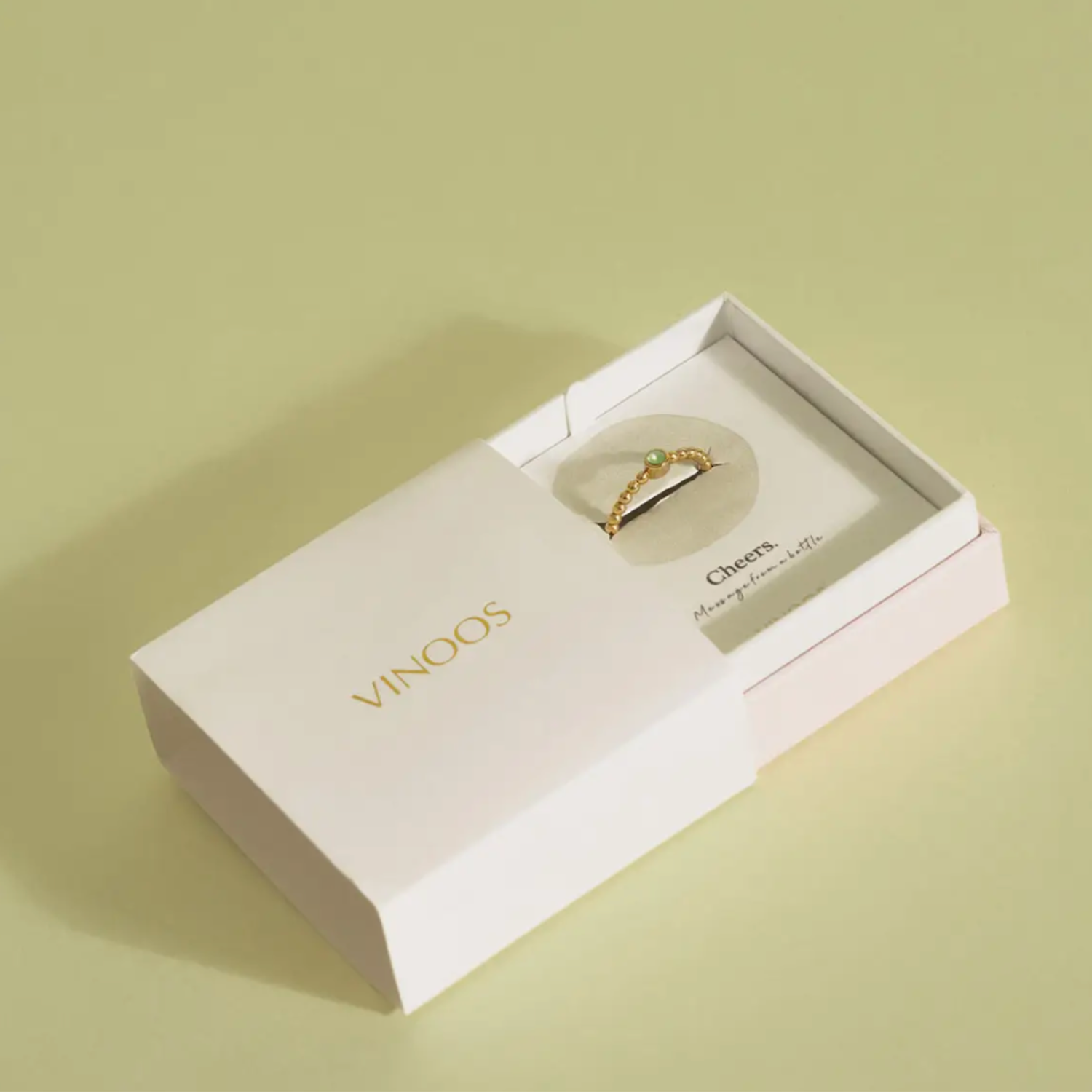 Ring Enkel Goud Groen | Vinoos