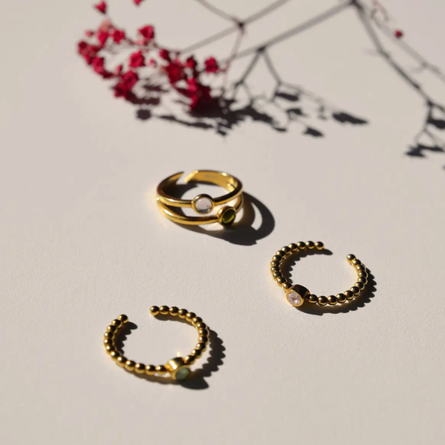 Ring Enkel Goud Groen | Vinoos