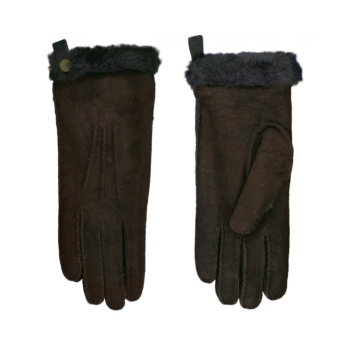 Handschoenen Lamsvacht Donker Bruin | Van Buren