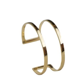 Golden cuff double line | Adorn
