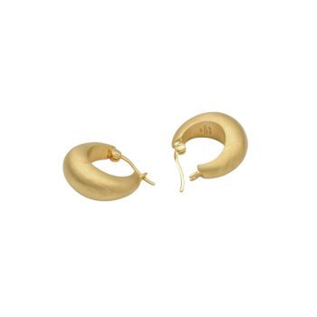 Golden hoops moon drop | Adorn