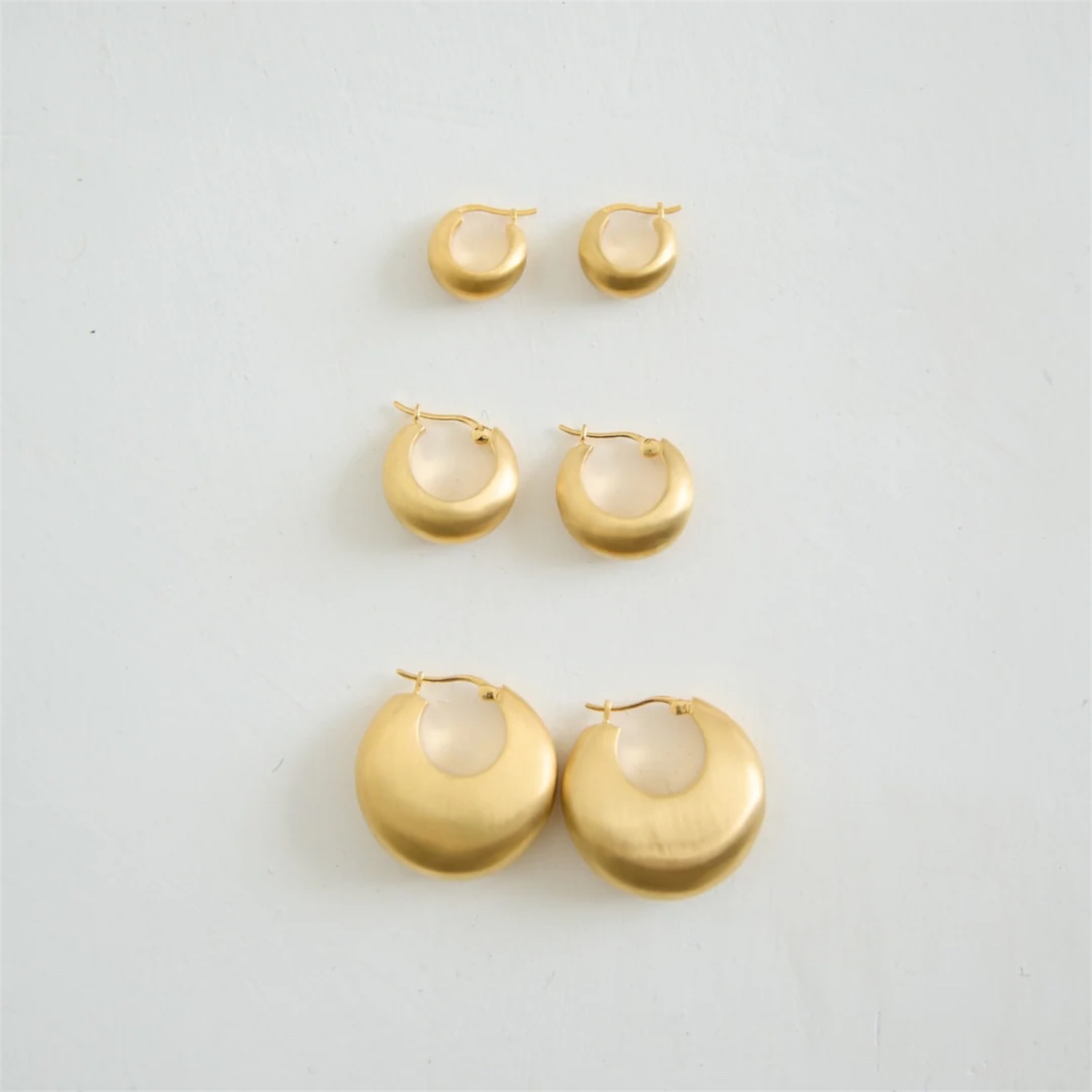 Golden hoops moon drop | Adorn