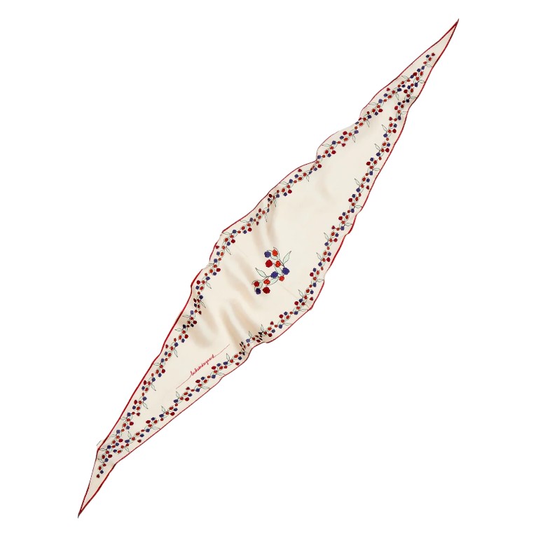 Carna Diamond Scarf Birch White | Becksöndergaard