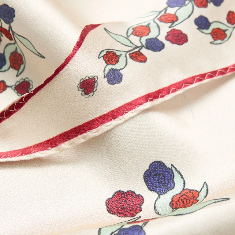 Carna Diamond Scarf Birch White | Becksöndergaard