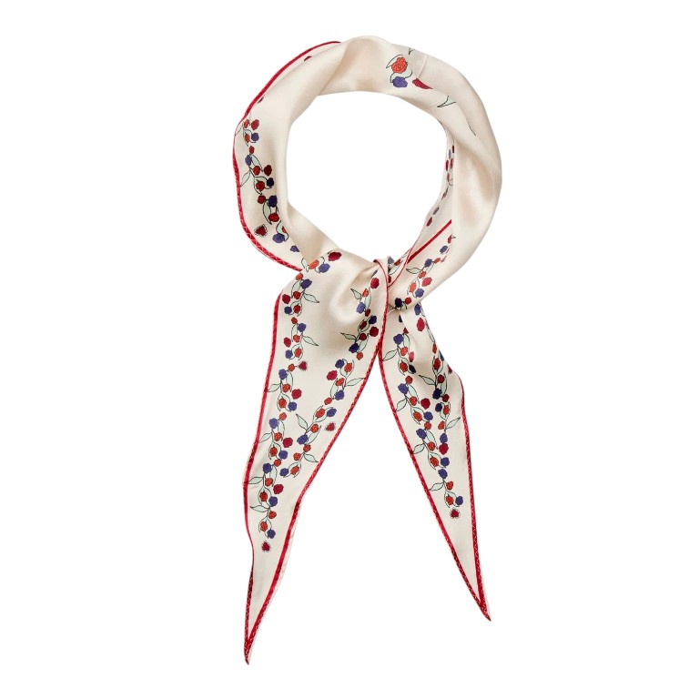 Carna Diamond Scarf Birch White | Becksöndergaard