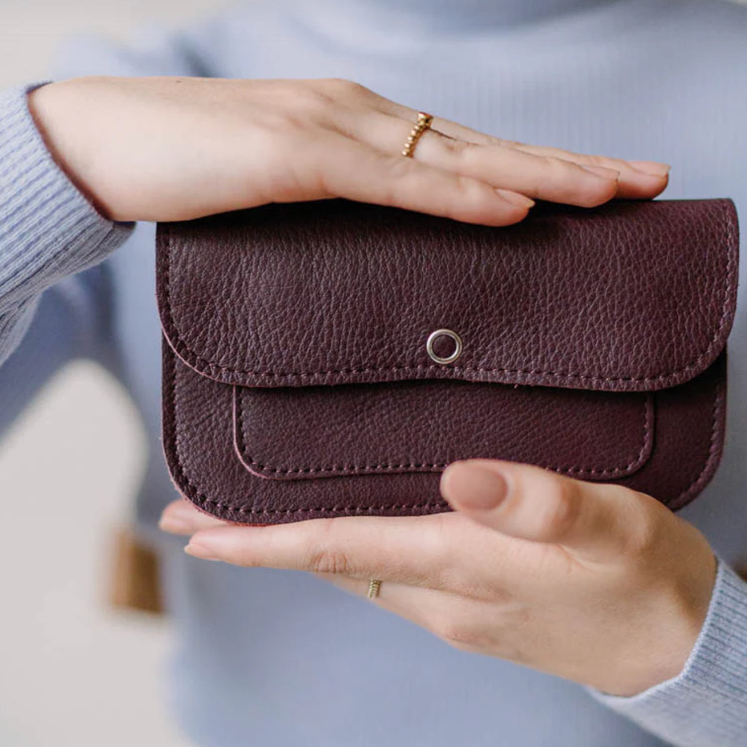 Cat Chase Medium Portemonnee Aubergine | Keecie