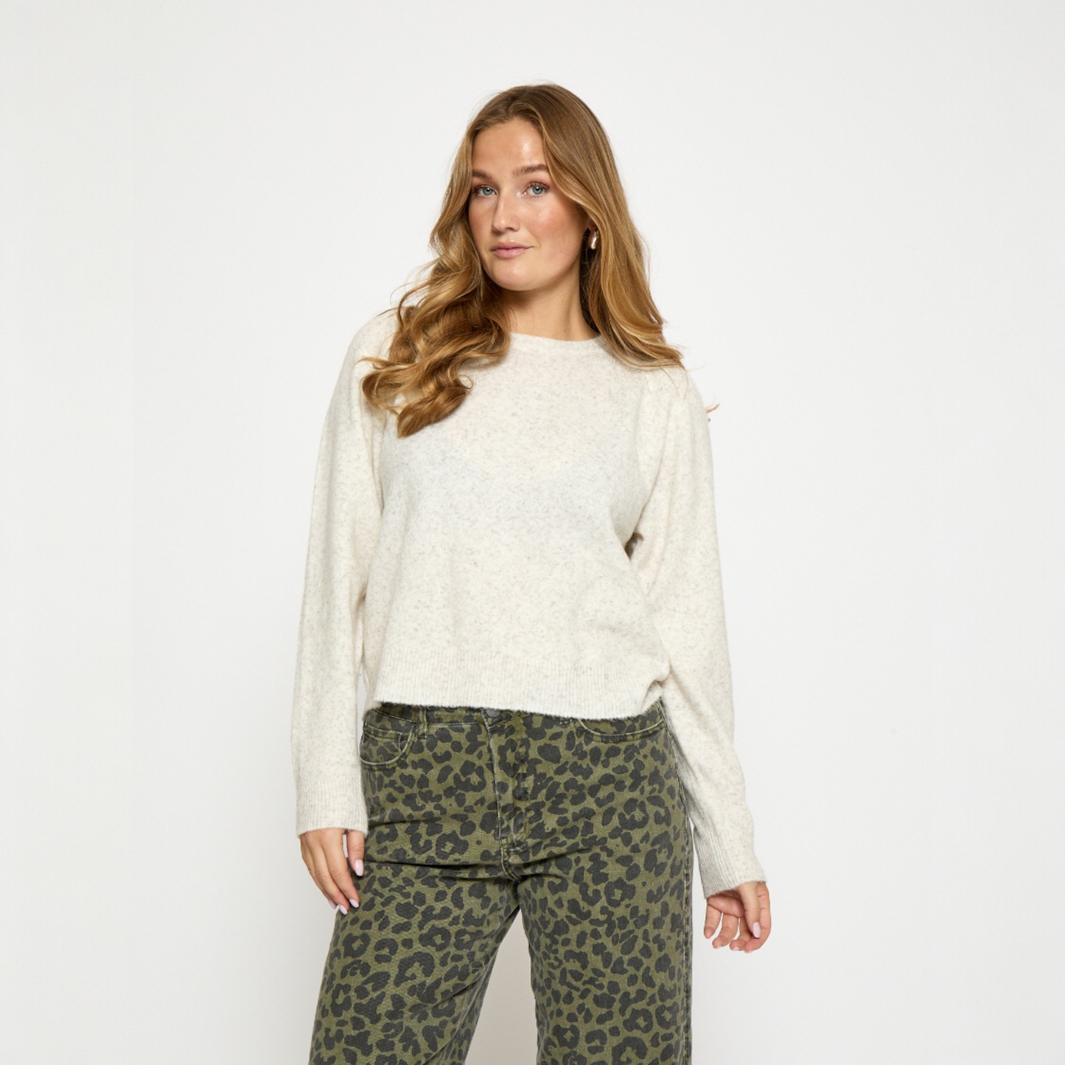 Martine Knit Pullover Gardenia Melange | Peppercorn