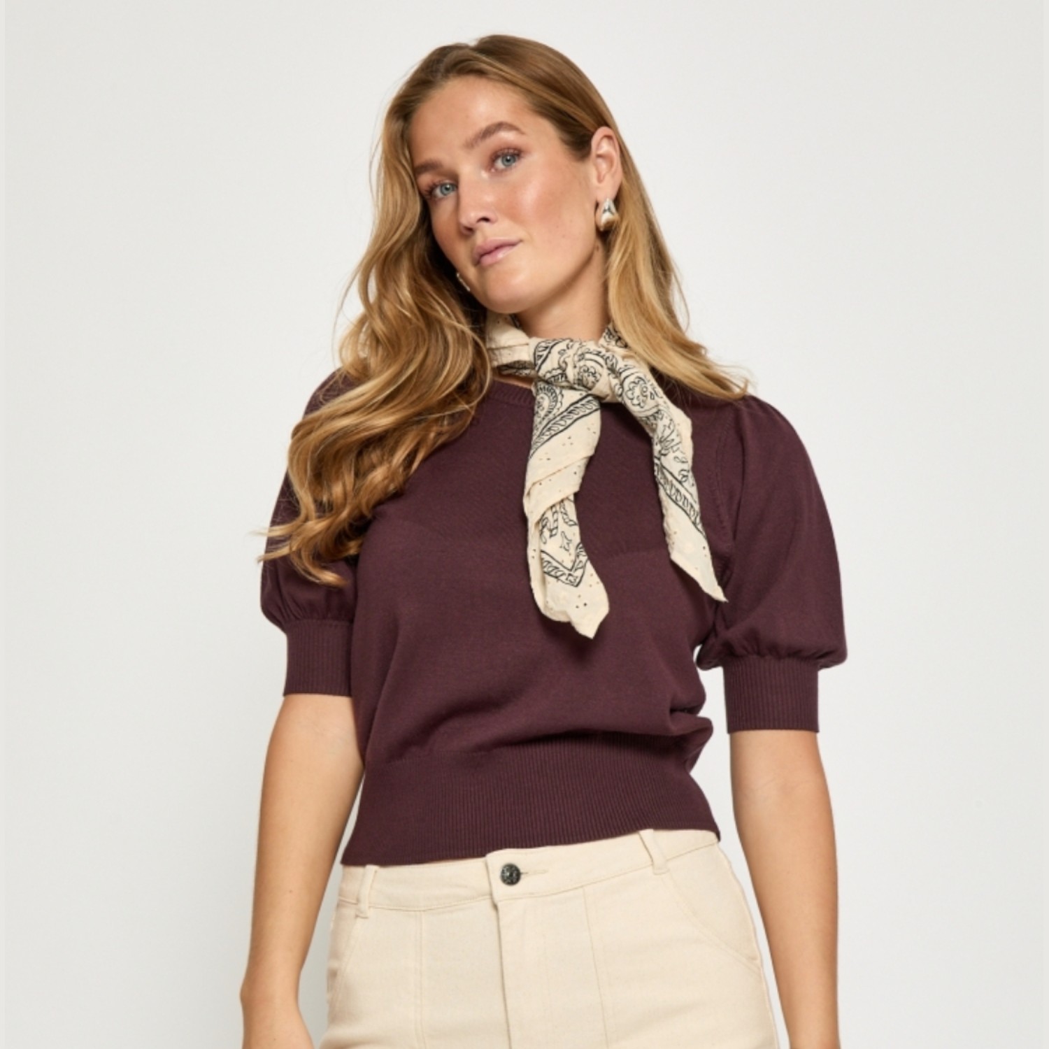 Liva Knit Tee Fudge Purple | Minus