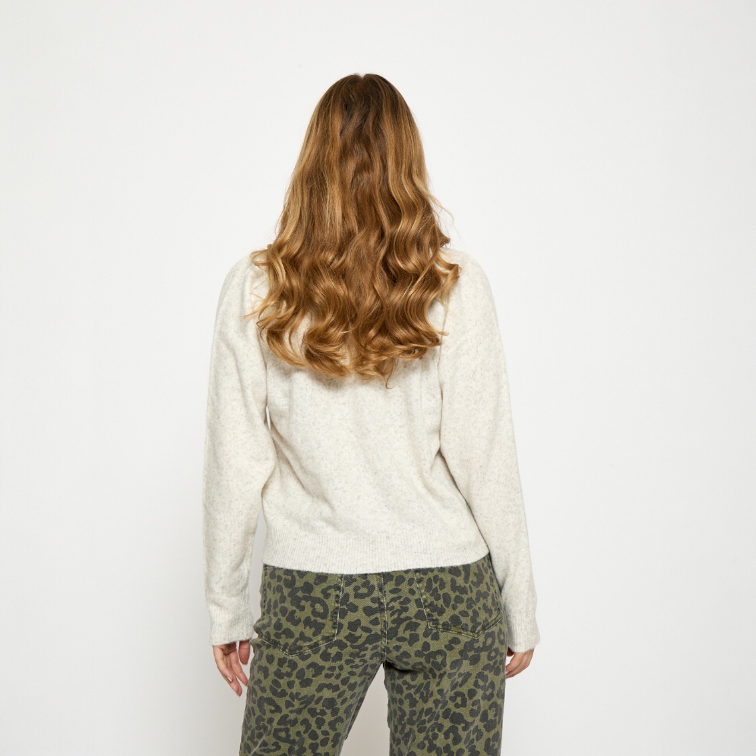 Martine Knit Pullover Gardenia Melange | Peppercorn