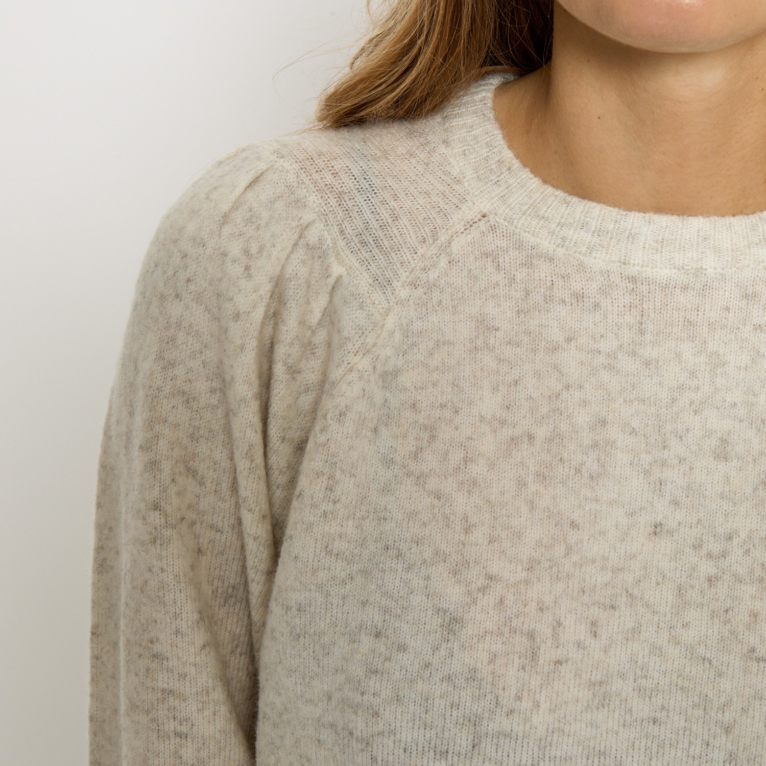 Martine Knit Pullover Gardenia Melange | Peppercorn