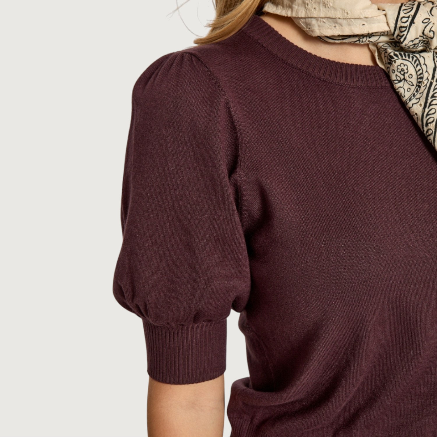 Liva Knit Tee Fudge Purple | Minus