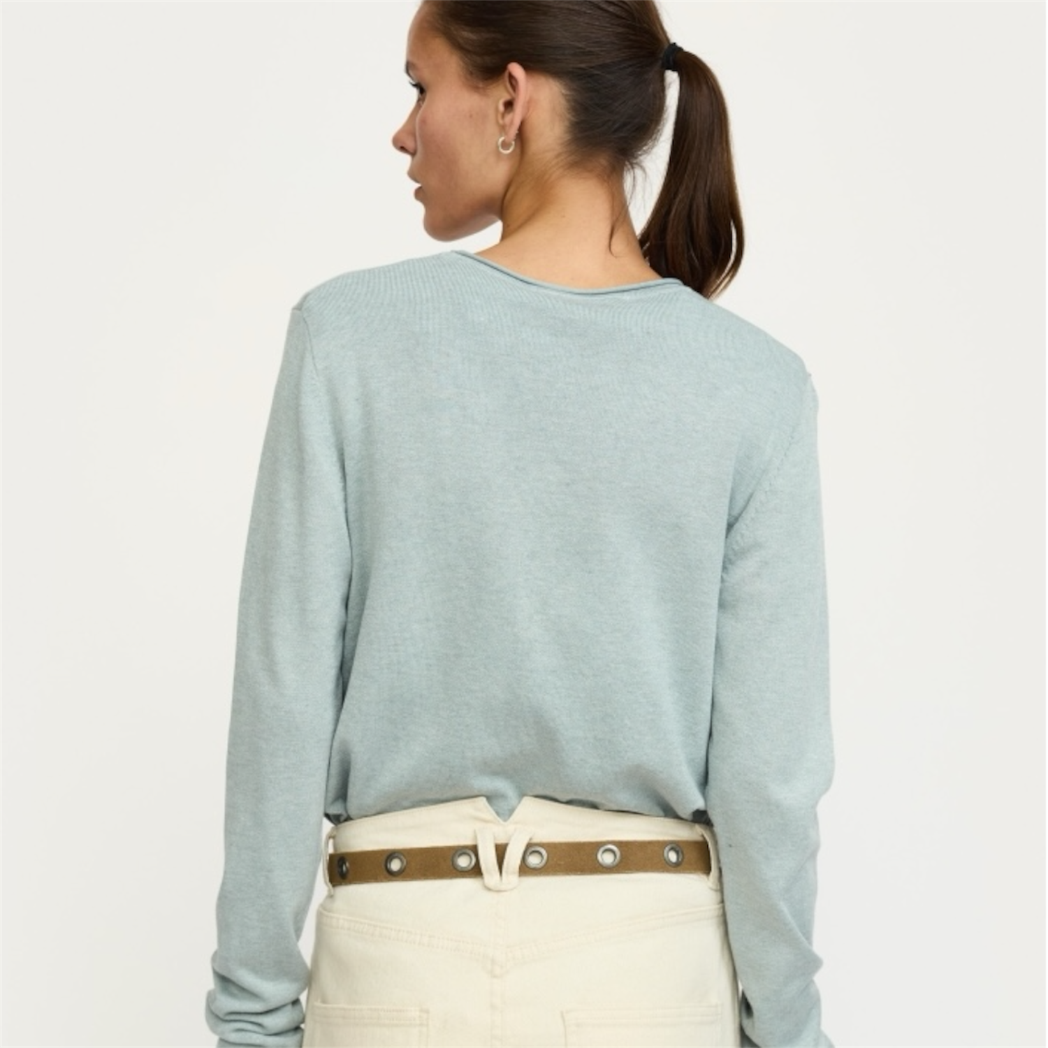 Marla O-neck Knit Roll Edge Abyss | Soft Rebels