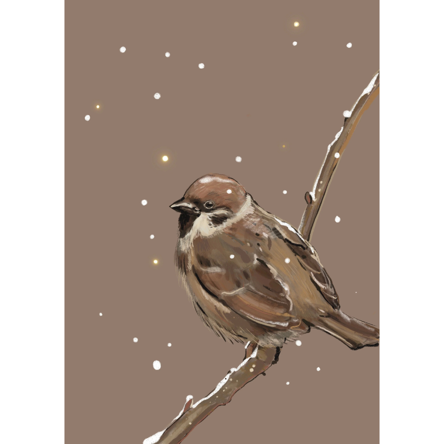 A4 Poster Winter Bird | Studio Veldman