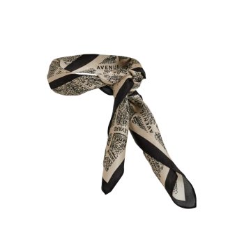 Siri Silk Scarf Sand Gray Print | Minus