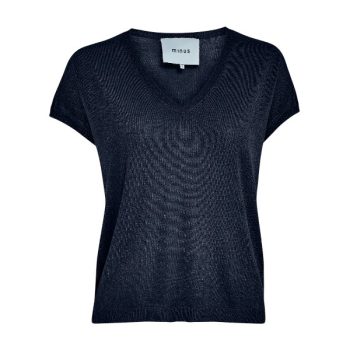 Carlina Batsleeve Knit Tee Metallic Black Iris | Minus