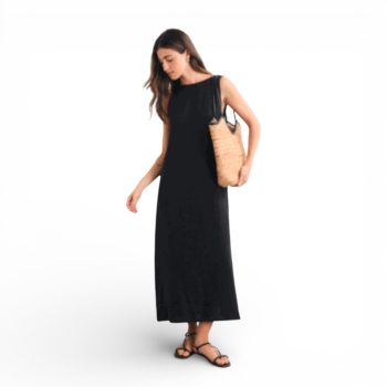 Aurora Midi Dress Black | Mus & Bombon