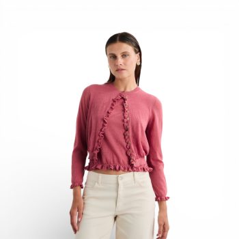 Mirri Cardigan Dark Pink | Mus & Bombon