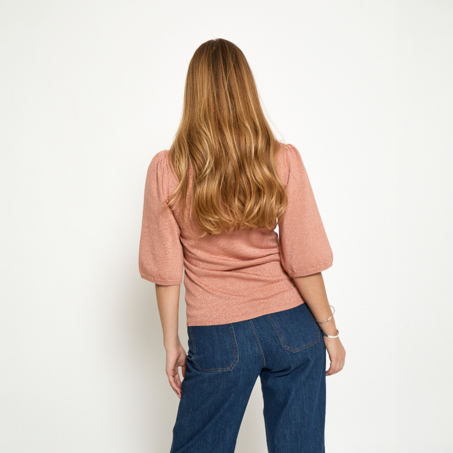 Glenda Remi Knit Cafe Creme Metallic | Peppercorn