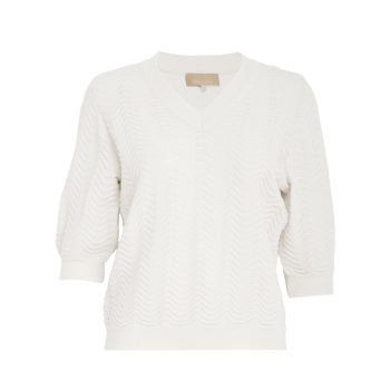Ruthia V-Neck Pullover Gardenia | Peppercorn