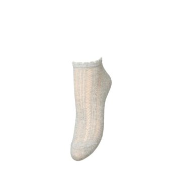 Crochia Cotta Short Sock Grey Melange | Becksondergaard