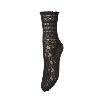 Bloom Lace Sock Black | Becksondergaard