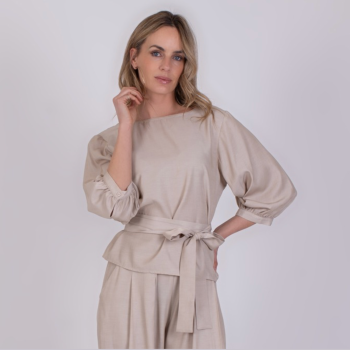 Riyad Blouse Top Perfectly Pale | The Clothed